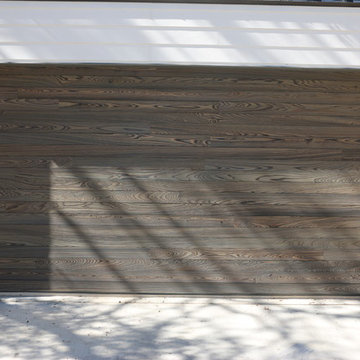 Real wood overhead garage doors
