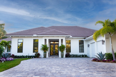 Inspiration for a mediterranean exterior home remodel in Miami