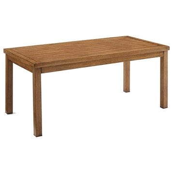 Afuera Living Coastal Metal Outdoor Coffee Table in Brown Finish