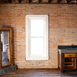 Integral concrete wave sink with steel base - Bathroom Vanities And Sink Consoles