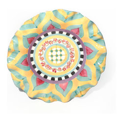 Taylor Fluted Rim Luncheon Plate - Hitchcock Field | MacKenzie-Childs - Dinner Plates