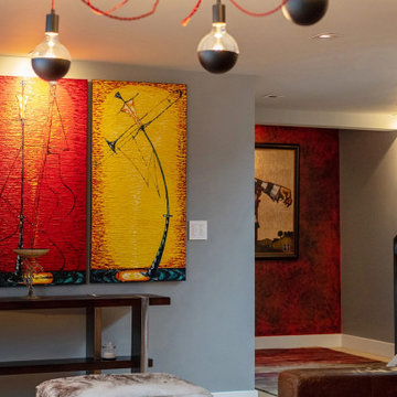 A High-Tech Basement Redesign Infused with Art and Innovation