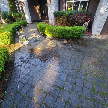 Pressure Washing Paving Stone Driveway Moss Removal White Rock BC Canada