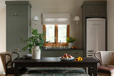 Inspiration for a rustic dining room remodel in DC Metro