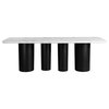 Balmain 92" Marble Top Dining Table for 8