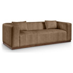 Meridian Furniture - Mallina Upholstered Sofa, Brown, Vegan Leather - Indulge in the allure of the Brown Vegan Leather Mallina Sofa by Meridian Furniture. Its captivating design and luxurious Brown Vegan Leather elevate any space with effortless elegance. Crafted with precision and durability in mind, this stunning piece becomes the focal point of gatherings, fostering moments of connection and warmth. Embrace sophistication and style with the Mallina Sofa, a testament to exquisite taste and timeless beauty.