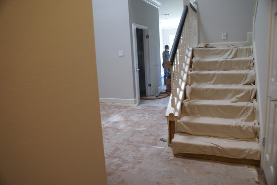 Westlake dark wood floors