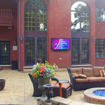 Outdoor living with HI DEF GUYS and 65" SUNBRITE TV