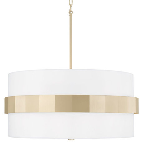 Capital Lighting 346241 Sutton 4 Light 26"W Drum Chandelier - Soft Gold