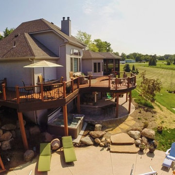 This Churubusco, IN, outdoor living combination is a dream come true!