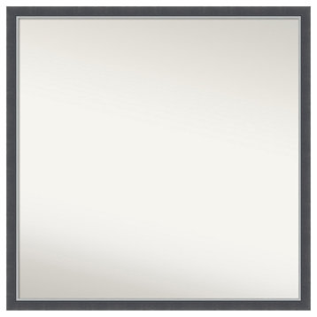 Eva Black Silver Thin Non-Beveled Wall Mirror 27.75x27.75 in.
