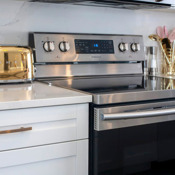 Fresh and Bright White Kitchen with Quartz Countertops