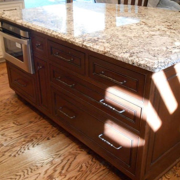 Elegant White Kitchen | Dark Mocha Island