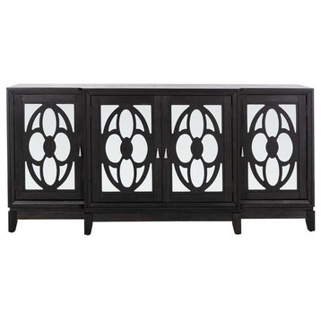 Connelly Mirrored Sideboard Black