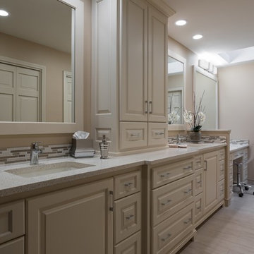 Master Bathroom Remodel with Makeup Station Leawood, KS