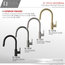 Modern Single Handle Pull down Sprayer Kitchen Faucet in Gold Finish