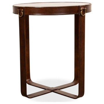 Leather Round Harness Table