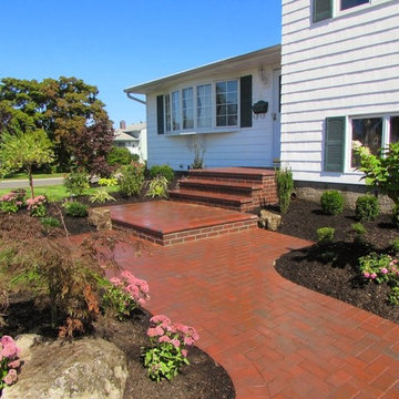 Brick stoop and Walkway Landscaping Nassau County