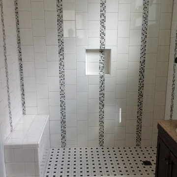 Custom ceramic tile shower