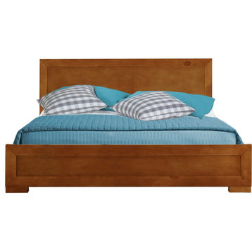 Oak Wood Full Platform Bed