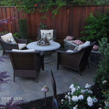 Pleasanton, Black Ave., Small backyard has all the desired key elements.