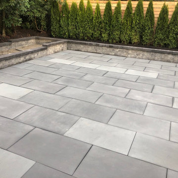 Bocce Ball Court, Pond, Granite Rocks and Dimensonal Flagstone