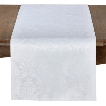 Table Runner With Damask Design, 16"x90"