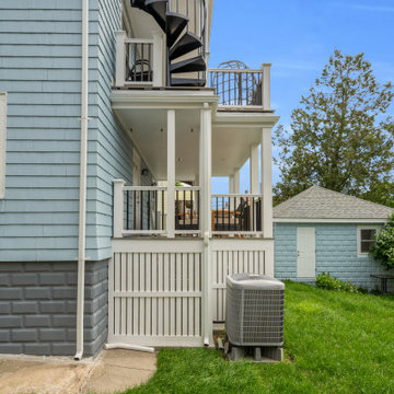 Three Story Deck with Spiral Stair