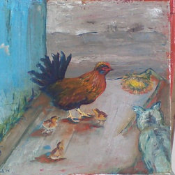 Hen and Chicks - Paintings