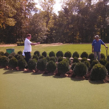Putting Green with Formal Boxwood Gardens