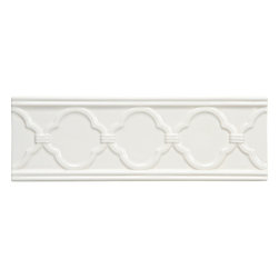 Tuileries Vendome Border in Blanc - Tile