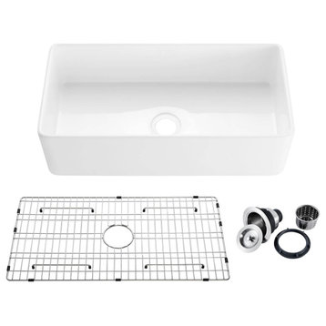 Pure 36" Fireclay Farmhouse Apron Front Kitchen Sink