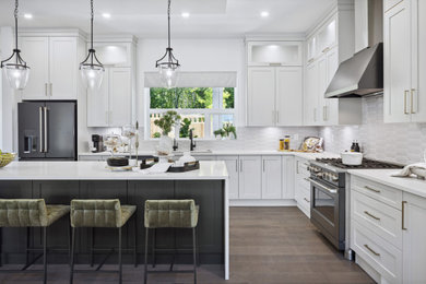 Example of a trendy kitchen design in Vancouver