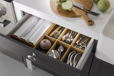 Example of a large minimalist kitchen design in Other