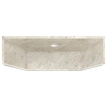 36"x36" Solid Surface Shower Dome, Silver Mocha