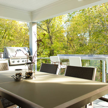 Contemporary Outdoor Room and Fire Pit Area