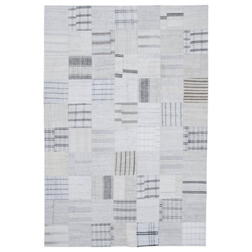 Rug N Carpet - Handmade Oriental 6' 8'' x 9' 10'' Tribal Patchwork Kilim Rug