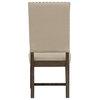 Pemberly Row Transitional Wood Upholstered Side Chairs Beige