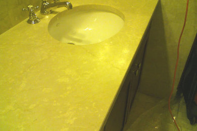 Etch removal from marble countertop