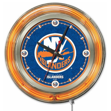 New York Islanders Neon Clock