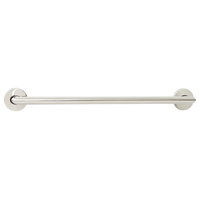 Coronado Designer Oval Bathroom Shower Grab Bar, Mitered Corners, Polished, 12"