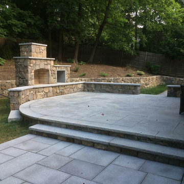 patio and fireplace  in wellesley