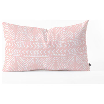 Dash and Ash Stars Above In Coral Oblong Throw Pillow, 23"x14"