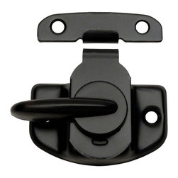 Designers Impressions - Flat Black Cam Action Window Sash Lock and Keeper, 53638 - Window Hardware And Parts