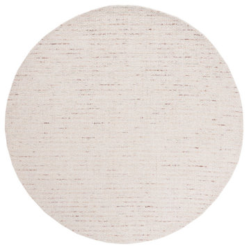 Safavieh Abstract Collection ABT468T Rug, Ivory/Brown, 4' X 4' Round