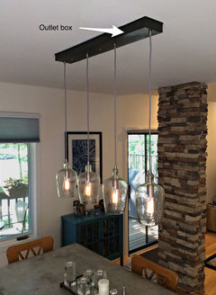 pendant light off center