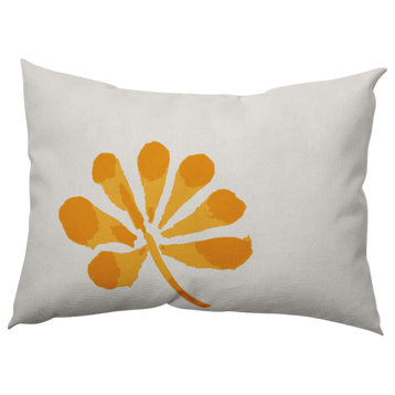 Petals Decorative Throw Pillow, Yellow, 14"x20"