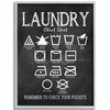 Stupell Industries Laundry Cheat Sheet, 16 x 20