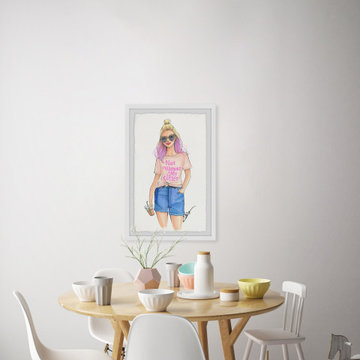 "Not Without My Coffee" Framed Painting Print