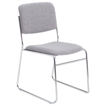 NPS 8600 Series 33" Modern Fabric Padded Signature Stack Chair in Classic Gray